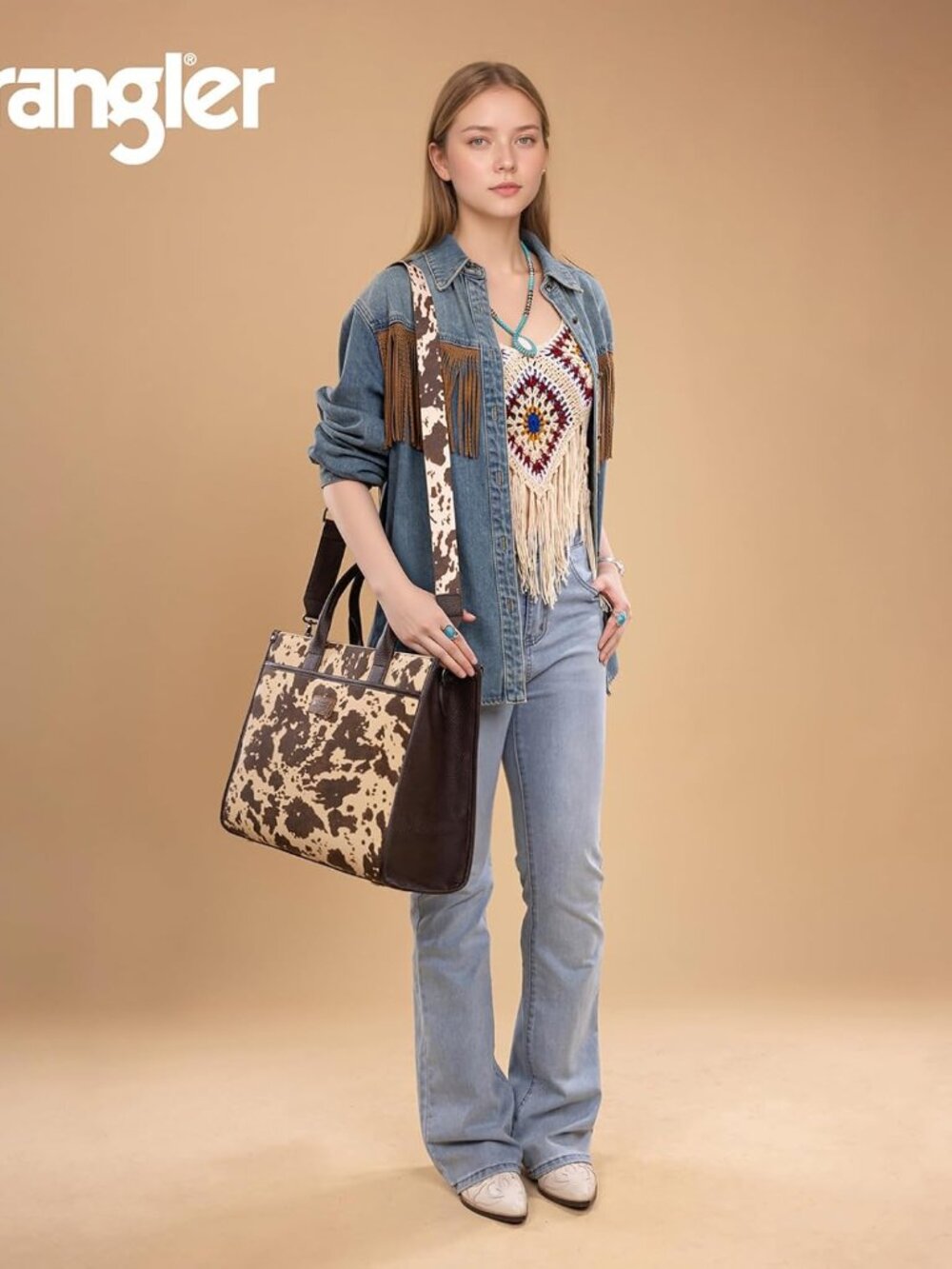 Wrangler Laptop Bag for Women 15.6 Inch Vintage Work Tote Bag for Business Brief - Picture 3 of 6